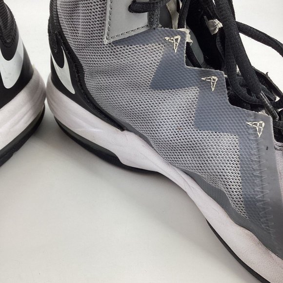 Nike Mens Sz 10.5 Max Air Step 2 Stutter Step 2 Black White Gray Basketball Shoe - Picture 14 of 15